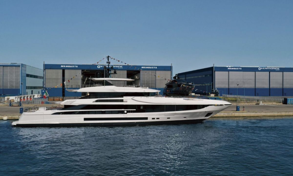 The Mangusta Oceano 50 flagship hits the water